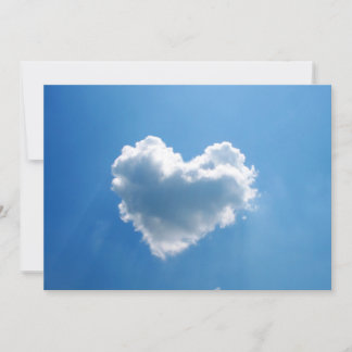 Valentine's Day Invitation with Cloud-Formed Heart