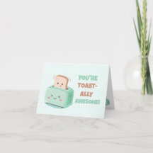 Valentine's Day Kawaii Awesome Toast Card
