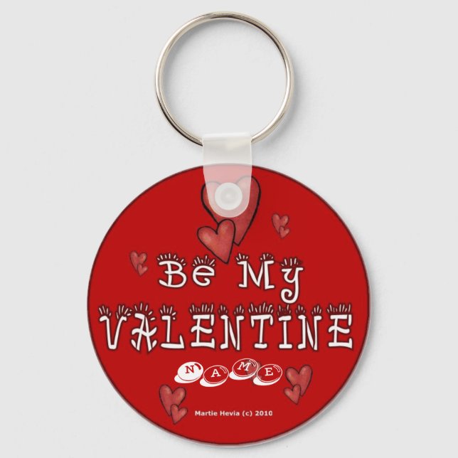 Valentine's Day Keychain (2a) - Personalize (Front)