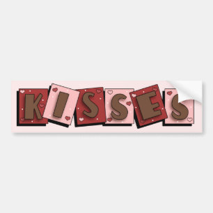 Valentine's Day Kisses Bumper Sticker