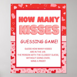 Valentine's Day Kisses Guessing Game Sign