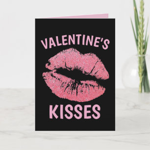 VALENTINE'S DAY KISSES ROMANTIC GREETING CARD