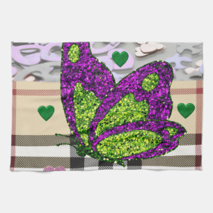 Valentine's Day Kitchen hand towel, Butterfly Towel
