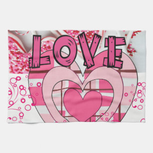 Valentine's Day Kitchen hand towel, Love Towel