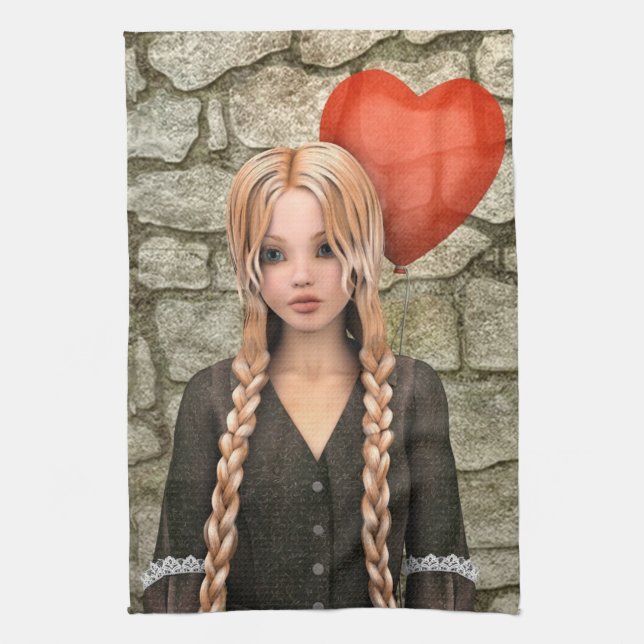 Valentines Day Kitchen Towel (Vertical)