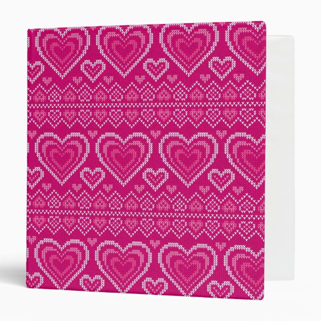 Valentine's Day Knitted Pattern 2 Binder (Front/Inside)