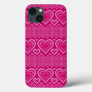 Valentine's Day Knitted Pattern 2 iPhone 13 Case