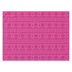 Valentine's Day Knitted Pattern 2 Tablecloth