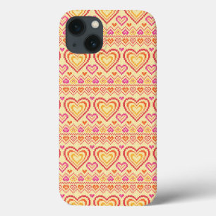 Valentine's Day Knitted Pattern iPhone 13 Case