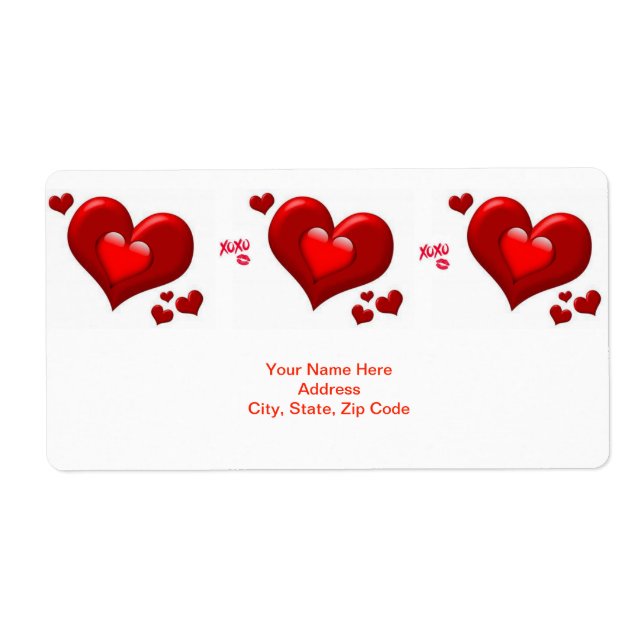 Valentine's Day Labels (Front)