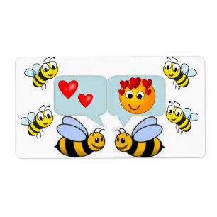 Valentine's Day Labels Bumblebee