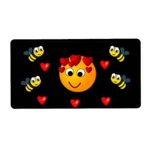 Valentine's Day Labels Bumblebee