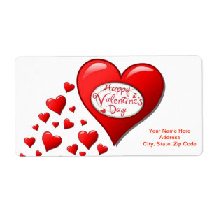 Valentine's Day Labels Heart