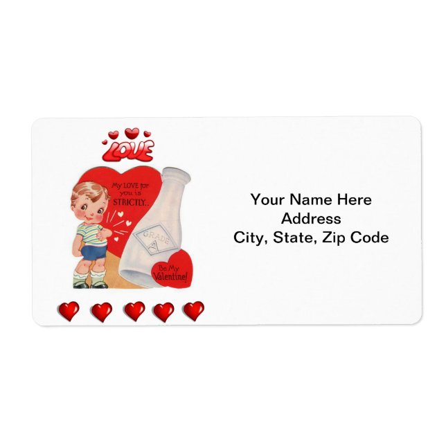 Valentine's Day Labels Vintage (Front)