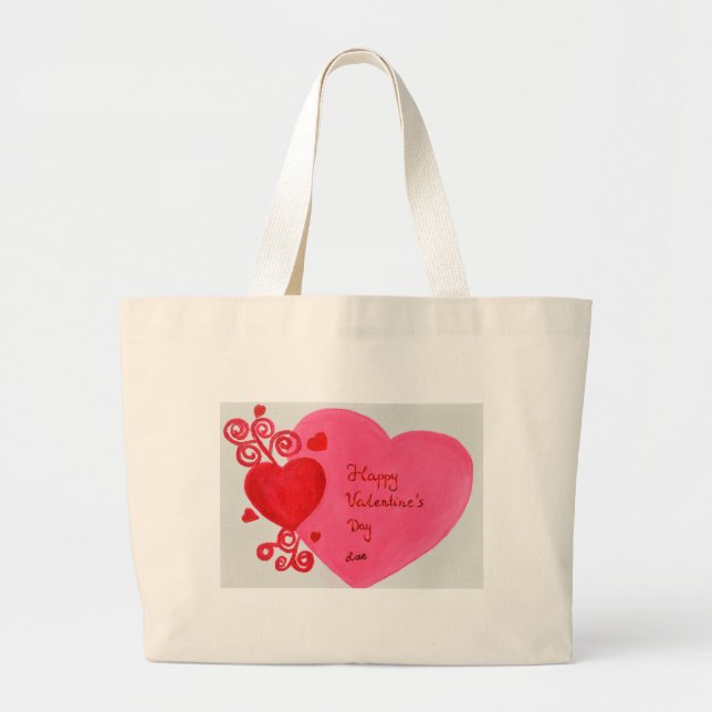 Valentine's Day Large Tote Bag (Front)