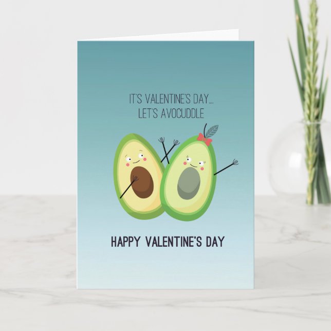 VALENTINE'S DAY LET'S AVOCUDDLE | GREETING CARD (Front)