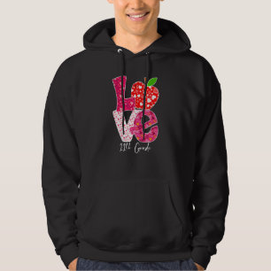 Valentines Day Love 11th Grade Squad Teacher Kids  Hoodie