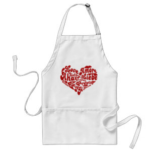 Valentines Day Love All the Words for LOVE Standard Apron
