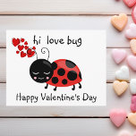 Valentine's Day Love Bug Child's Cute Postcard<br><div class="desc">This design was created though digital art. It may be personalized in the area provided or customizing by choosing the click to customize further option and changing the name, initials or words. You may also change the text colour and style or delete the text for an image only design. Contact...</div>