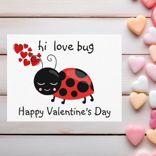 Valentine's Day Love Bug Child's Cute Postcard