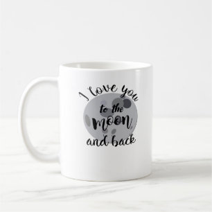Valentines Day Love Couple I Love You To The Moon  Coffee Mug