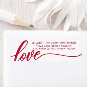 Valentine's Day Love Hand-Lettered White Red