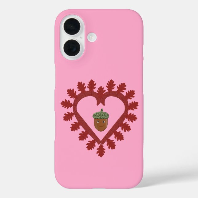 Valentines Day Love Heart Acorn Case-Mate iPhone Case (Back)