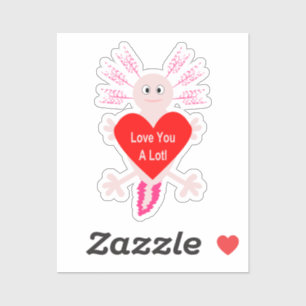 Valentines Day Love Heart Axolotl