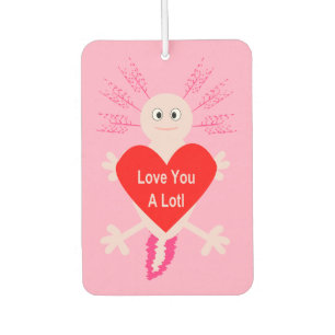 Valentines Day Love Heart Axolotl Air Freshener