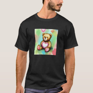Valentine's Day Love Heart Bear Teddy Girlfriend F T-Shirt