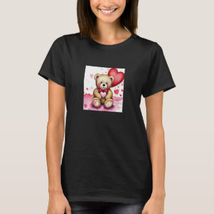 Valentine's Day Love Heart Bear Teddy Girlfriend F T-Shirt