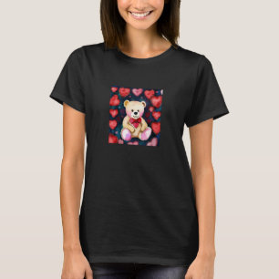 Valentine's Day Love Heart Bear Teddy Girlfriend F T-Shirt
