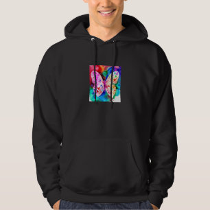Valentine's Day Love Heart Butterfly Girlfriend Fi Hoodie