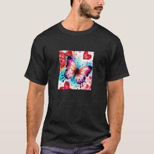 Valentine's Day Love Heart Butterfly Girlfriend Fi T-Shirt