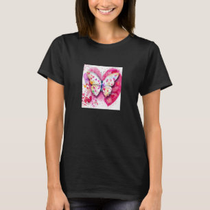 Valentine's Day Love Heart Butterfly Girlfriend Fi T-Shirt