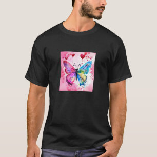 Valentine's Day Love Heart Butterfly Girlfriend Fi T-Shirt