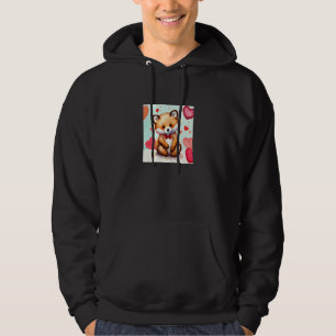 Valentine's Day Love Heart Fox Teddy Girlfriend Fi Hoodie