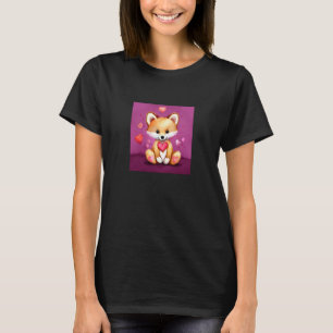 Valentine's Day Love Heart Fox Teddy Girlfriend Fi T-Shirt