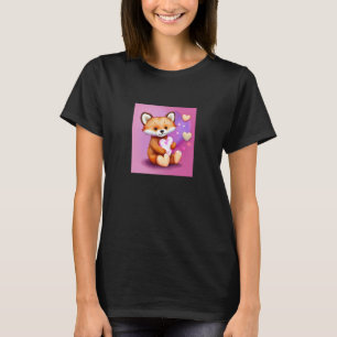 Valentine's Day Love Heart Fox Teddy Girlfriend Fi T-Shirt