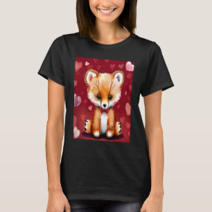 Valentine's Day Love Heart Fox Teddy Girlfriend Fi T-Shirt