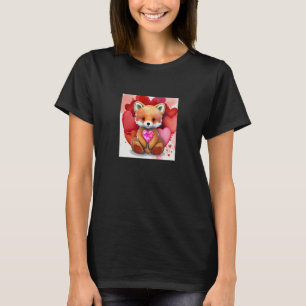 Valentine's Day Love Heart Fox Teddy Girlfriend Fi T-Shirt