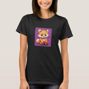 Valentine's Day Love Heart Fox Teddy Girlfriend Fi T-Shirt