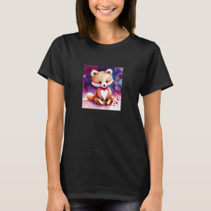 Valentine's Day Love Heart Fox Teddy Girlfriend Fi T-Shirt