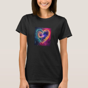 Valentine's Day Love Heart Galaxy Girlfriend Fianc T-Shirt