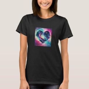 Valentine's Day Love Heart Galaxy Girlfriend Fianc T-Shirt