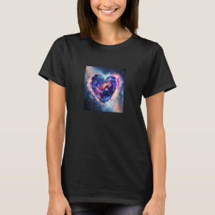 Valentine's Day Love Heart Galaxy Girlfriend Fianc T-Shirt