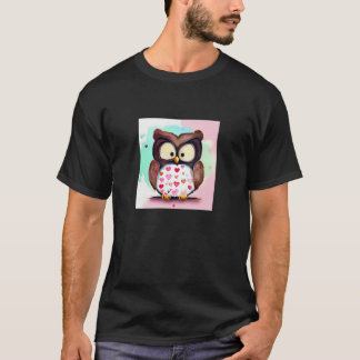 Valentine's Day Love Heart Owl Teddy Girlfriend Fi T-Shirt