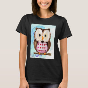 Valentine's Day Love Heart Owl Teddy Girlfriend Fi T-Shirt
