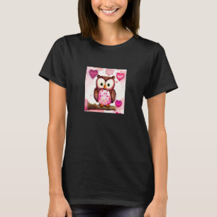 Valentine's Day Love Heart Owl Teddy Girlfriend Fi T-Shirt