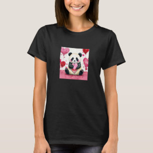 Valentine's Day Love Heart Panda Girlfriend Fiancé T-Shirt